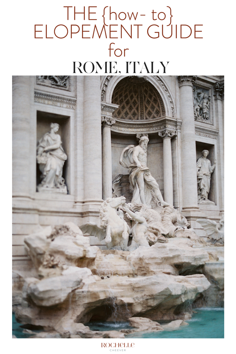How to Elopement Guide for Rome, Italy the city of art, beauty and love. Learn the secrets of Rome from a Roman and to have a stress free and romantic elopement. 