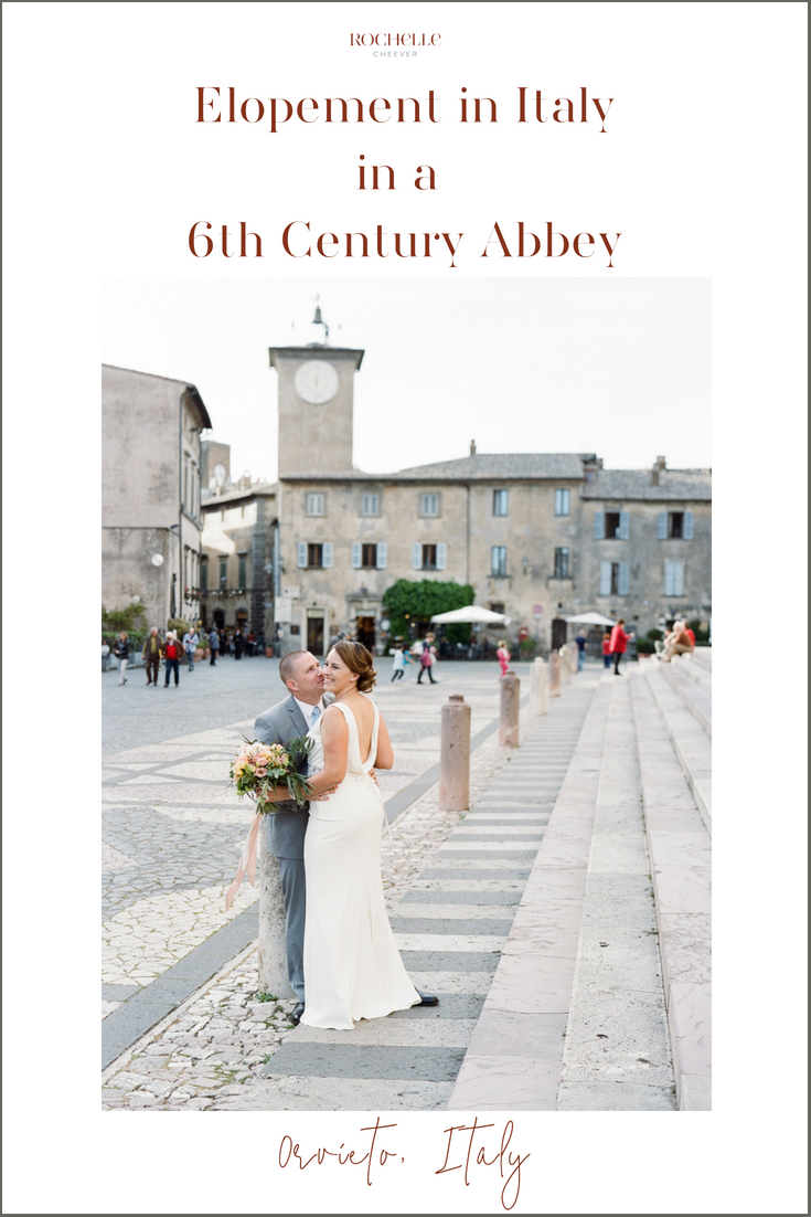 A beautiful elopement in a 6th century abbey in Orvieto, Italy