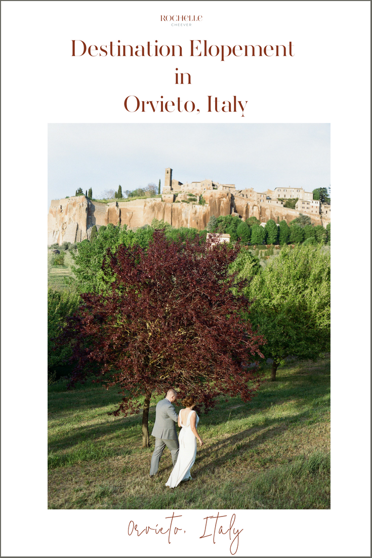 Stunning elopement in Italy in a 6th Century abbey in Orvieto at La Badia.