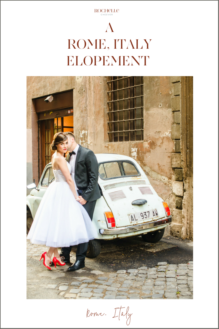 A most glamorous elopement captured in Rome, Italy.