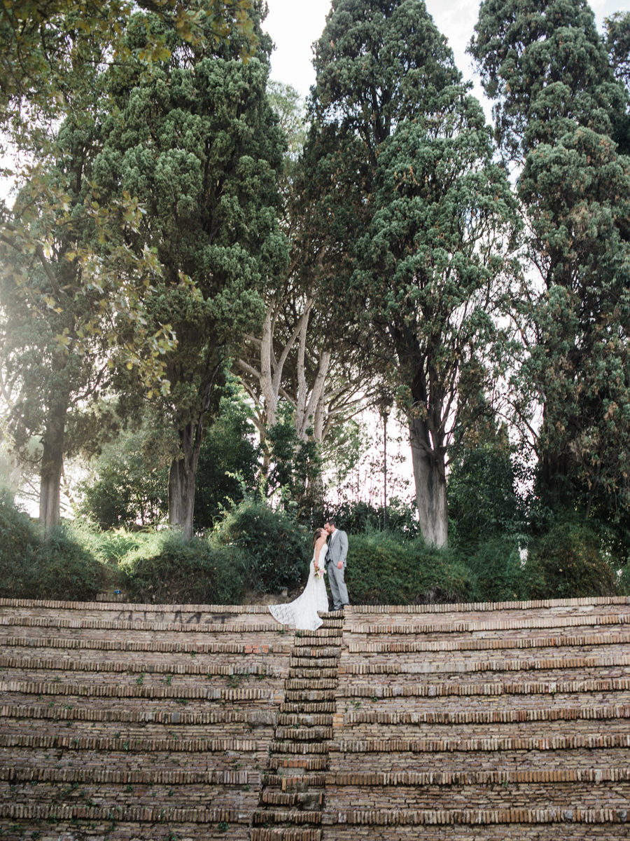 Rome Elopement -say I do in a Roman Amphitheater