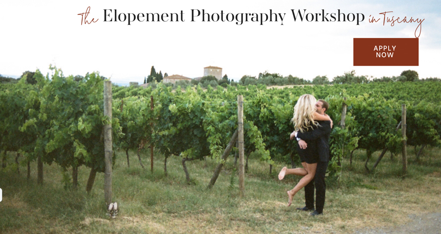 The Elopement Photography Workshop in Tuscany