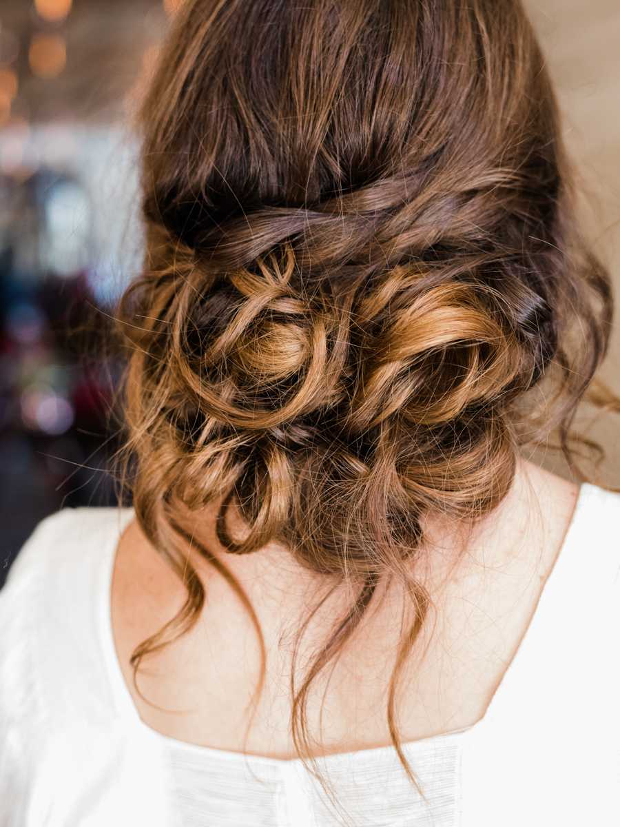 hair for a boho-chic elopement theme